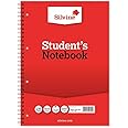 Silvine A4 Twin Wire Student's Notebook. 120 Pages Ruled Ruled 6mm Feint