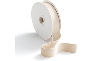 CHUQING Ruban en velours beige 2,5 cm x 9 m Ruban décoratif pour mariage, baptême et anniversaire