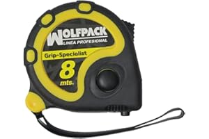 WOLFPACK LINEA PROFESIONAL - Flexometro 8 Metros Con Freno Grip Special