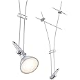 Paulmann 94487 CorDuo Cable System – Single Spot Comet DC 12 V, Max 50 Watt Extendable Wire Cable System Matt Chrome Metal GU5.3 Without Bulbs