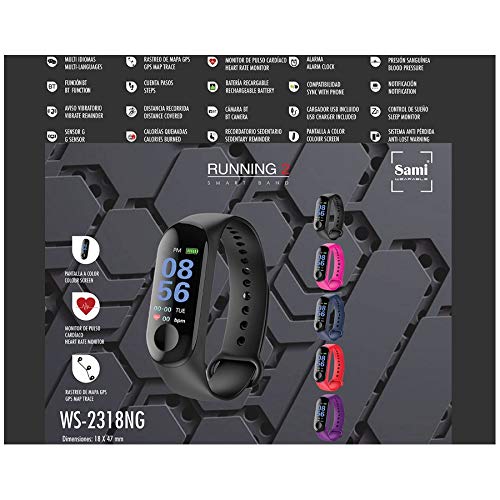 Clock Fx Smartband Actividad Sami running2 Negro ws-2318NG