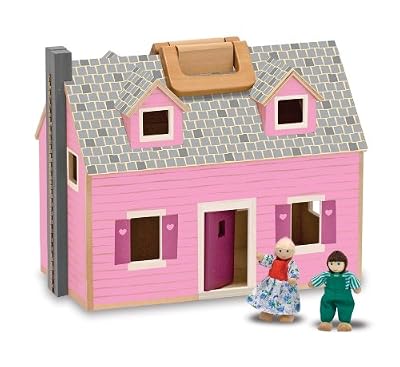 Melissa & Doug - 13701 - Maison De Poupée En Bois Pliante Et Portative