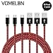 Produktbild Micro USB Kabel, [10FT-3Pack] Nylon geflochten Schnelle Geschwindigkeit Sync & Ladekabel A Male to Micro B für Samsung, HTC, LG, HP, Sony, Most Android und weitere Smartphones-[Rot + schwarz]