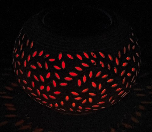 Lunartec Solar-Dekoleuchte aus Porzellan mit Farbwechsler / weißer LED - 5