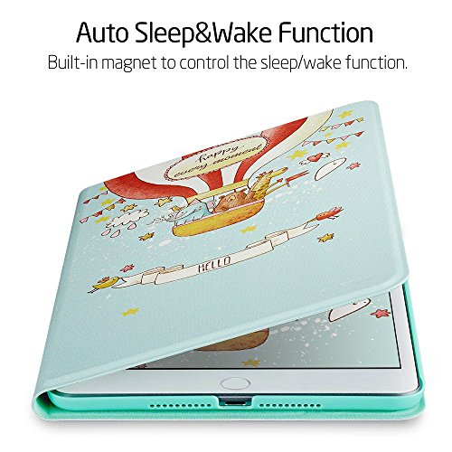 iPad Mini 4 Hülle, ESR® Auto Aufwachen / Schlaf Funktion mit Einstellbaren Winkel Schutzhülle für iPad mini 4 ( Illustrator Series _Hase Teehaus) - 5