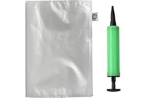 Miupoo Packaging Air Bags,Clear Plastic Inflatable Air Packaging Protector Bag with Free Pump Cushion,Air Cushion Blocking Packaging Bag,30x40cm/12x16 inches,50 Pieces