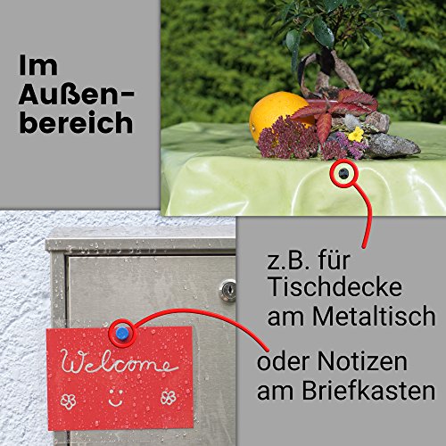 20 bunte Magnete – EXTRA STARK Neodym gummierte Schutzschicht (ø12x6mm) | einzigartig | starke neodym Magnete für Magnettafel, Whiteboard, Glasmagnettafel und als Kühlschrankmagnete - 7