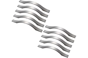 MARGUERASW Poignee de Meuble Cuisine - 10pcs Poignées de Meubles Nickel Brossé Poignée d'armoire Poignée de Placard Cuisine entraxe 128mm