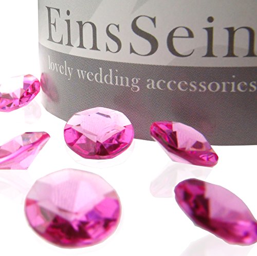 100x FUNKELNDE Diamantkristalle 12mm pink EinsSein® Dekoration Dekosteine Diamanten FUNKELNDE Diamantkristalle Streudeko Konfetti Tischdeko Hochzeit