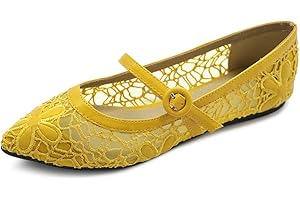 Ollio Women's Shoes Mary Jane Lace Breathable Comfort Ballet Flats NEW1827