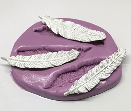 feathers silicone mould.topper cupcake .baking.sugarpaste
