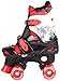 Produktbild Kinder Rollschuhe Rollerskates verstellbar 28 29 30 31 32 33 34 35 36 NEU Disco Roller (Rot, 32-36 (M))