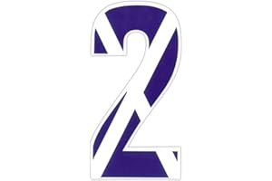 Wheelie Bin numbers Monogram Sticker For House or Scotland Flag Design