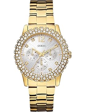 GUESS Damen-Armbanduhr Dazzler Analog Quarz Edelstahl W0335L2