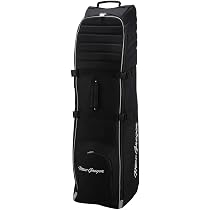 Protekt Unisex Adult Golf Travel Cover - Black, Padded, Wheels, Lockable (38x30x128cm)