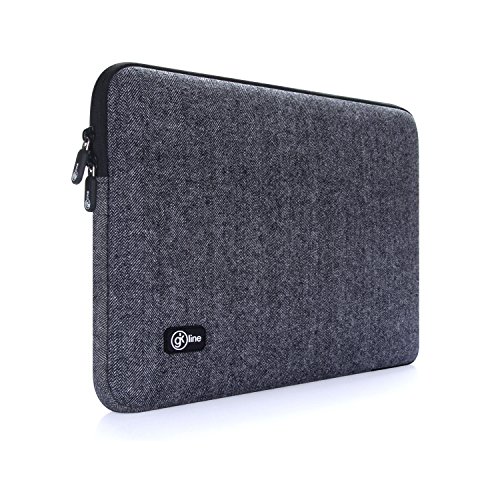 GK Line Funda Tweed universal para ordenador portátil Macbook NETBOOK Tablet Carcasa Funda Negro wasserresistent negro negro 15 - 15.6 Zoll