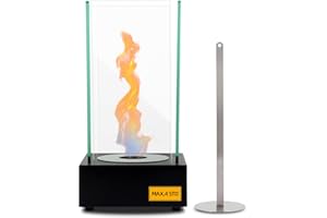 ‎YIVY Tornado-Flamme Tischkamin Bioethanol Kamin,bis 4 Stunden Brenndauer-Bioethanol Kamin Bio Ethanol Tischfeuer für Indoor und Outdoor, große Brennkammern aus Edelstahl,inkl. Flammenlöscher