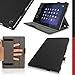 Price comparison product image iGadgitz Premium Executive Black PU Leather Case Cover for Sony Xperia Z2 10.1" Tablet SGP511 with Hand Strap + Multi-Angle Viewing Stand + Auto Sleep/Wake + Screen Protector