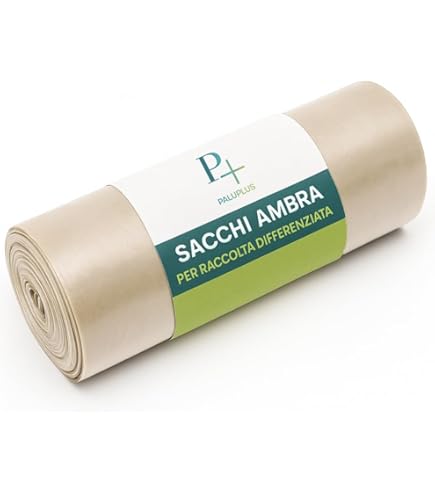 Sacchi Spazzatura Grandi 120L Ambra - 80 Buste Ultra Resistenti Per Rifiuti Industriali 90x120 Cm - Foto 3