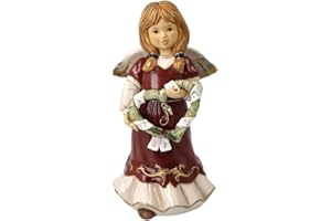 Goebel Figur Jahresengel 2023 Herzliche Weihnachtsmelodie aus Porzellan, Limitierte Edition, Geschenkverpackung aus Metall