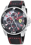 Scuderia Ferrari Herren Datum klassisch Quarz Uhr mit Silikon Armband 830467