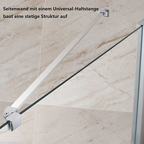 Walk In Dusche Duschabtrennung Duschwand Duschkabine 100x195cm aus ESG Sicherheitsglas mit Nanobeschichtung - 7