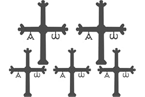 CUAC REVOLUTION 5 x Cruz Victoria Asturias Vinilo Pegatina Adhesivo Coche Moto ASTURIANA Decal (Gris Oscuro)