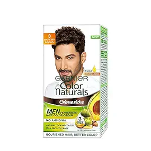 Garnier Color Naturals Men Temporary Hair Color Shade 3 Darkest Brown, 30Ml + 30G