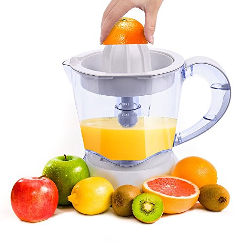 Homdox Zitruspresse Elektrisch Citrus Squeezer Juicer mit Start / Stopp Automatik 1L, 40W für Orangen Mandarinen Grapefruits Limetten Zitronen