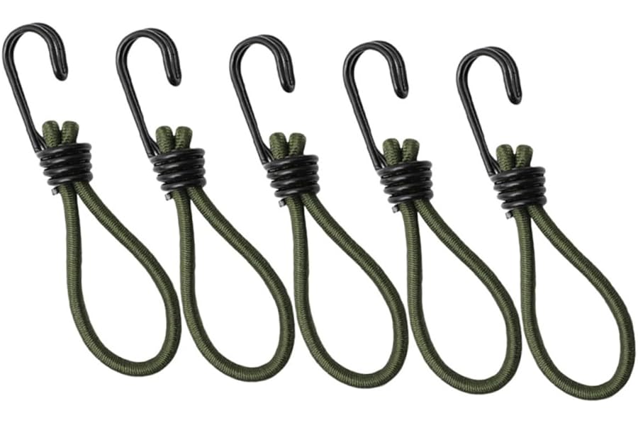 Hemobllo 5pcs Tent Elastic Cord Buckle Fixing Hooks for Camping Tent Canopy Pull Rope Setup and Secure Rope Tensioning