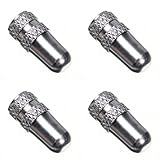 FamilyMall TM Bike Bicycle Tyre Valve Caps Pressure Dust Cover 4pcs (4pcs silver)