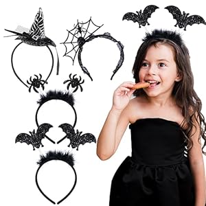 BOFUNX 4pcs Diademas Negra para