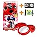 Produktbild Natural Bio Miraculous Ladybug Transforming Spiegel + 18 Pfirsich Geschmack Vitamin Süßigkeit-Kind-Geschenk-Spielzeug + Grüne Trauben-Süßigkeit 1Pcs + 8mm Dia-Marienkäfer-Charme 1Pcs