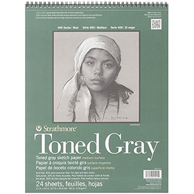 Pro-Art Strathmore Toned Grey Croquis Pad 11 pouces x 14 pouces, 24 feuilles