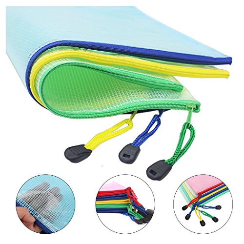 Fermeture-clair-fichier-Sacs-pochettes-en-maille-Document-Lock-fichier-de-stockage-Pochettes-avec-tanche-pour-organiser-vos-Fournitures-cosmtiques-accessoires-de-voyage--lcole-bureau-Devoirs-12-pices-