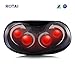 Produktbild ROTAI Massagekissen Shiatsu 3D Massagegeräte für Nacken Rücken mit Wärmefunktion Hals Massagegerät Nackenmassagegerät 4 Rotierenden Massageköpfen Auto Nackenkissen, mit Autoladegerät