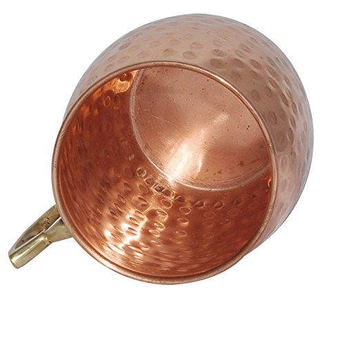 Dakshcraft ® Handgemachte reine Kupfer gehämmert Moscow Mule-Becher, Set aus 6 Tassen - 2