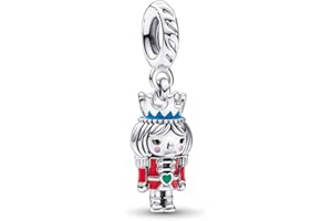 TCZNAF Natale Ciondolo Charm Cuore Animali di Famiglia Pendant Compatibile Per Europei Bracciali Regali di Festa Charms da Donna