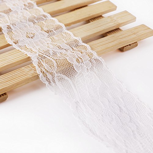20M*5,5CM Vintage Spitzenband Weiss Spitzenborte Nähen Kleidung Deko