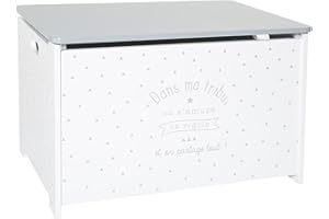 ATMOSPHERA CREATEUR D'INTERIEUR Coffre à Jouets - Blanc & Gris - Atmosphera créateur d'intérieur