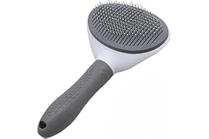 Secwell Cepillo Perros y Gatos Peine Autolimpiante Cepillos Eliminación de La Capa Interna Cepillo para Mascotas con Pelo Medio y Largo Peinar a Mascotas