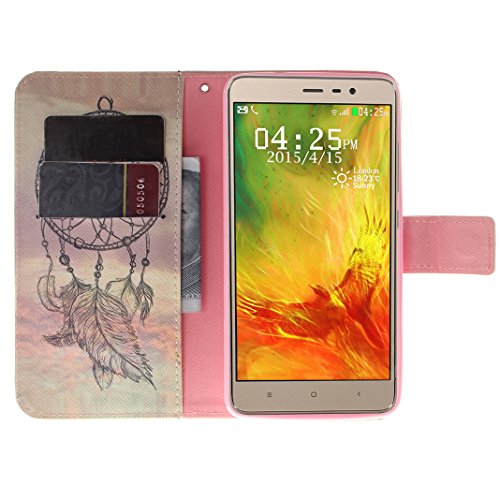 Xiaomi Redmi Note 3 Funda  Xiaomi Redmi Note 3 Carcasa  Xiaomi Hongmi Note3 Fundas  Xiaomi Hongmi Note 3 Carcasa  Moon mood   PU Cuero Elegante Libro Funda con Tapa Protectora Funda Cobertura Estuche Flip Case Cover Phone Shell Bumper Cierre Magn  tico Plegable Funci  n de Soporte Billetera y Tarjeta Ranura Protector Piel Capa Cajas de Telef  no C  scara para Xiaomi Redmi Note 3- Atrapasue  o