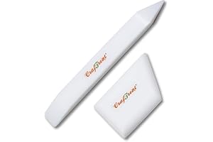 CrafTreat Teflon Bone Folders for Card Making - Large and Ergo Square Bone Folder Set - Teflon Bone Folder Tool for Scoring Creasing Bookbinding Origami and Paper Crafts - Bone Folder for Crafts