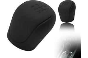 AOYEGIC Auto Schaltknauf Abdeckung,Universal Weich Silikon Schalthebel überzug,Waschbar Kratzfest schaltknüppel Abdeckung,Kompatibel mit Ford,für Manueller Auto Schaltknauf(Schwarz)