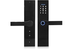 FILFEEL Cerradura Elegante de la Huella Dactilar, Cerradura de Puerta de la Entrada sin Llave, Cerradura de Puerta Elegante de la Pantalla Táctil con Contraseña | Tarjeta IC | Cerradura de Puerta Inte