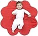 Wallaboo Baby Blanket Fleur, Supersoft 100% Cotton, For Pram, Moses Basket or Crib and Travel, Poppy Red