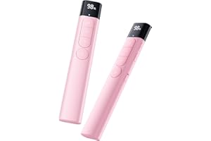 SunnyOcean Wireless Presenter Remote – USB-C Rechargeable Light Pointer with Timer, LED Display, Volume & Hyperlink Control, 2.4GHz PowerPoint Clicker for Prezi, Mac, Windows, Teachers – Pink