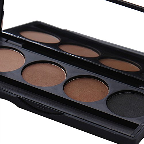 4 Farben Cosnetic Augenbrauen-Puder-Paletten-Augenbraue mit Pinsel und Spiegel Make-up-Set Kit - 5