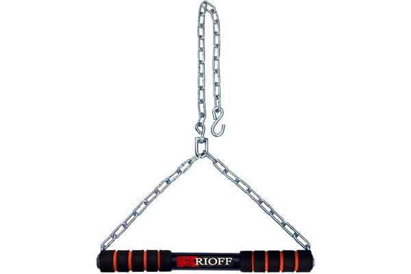 Rioff Height Increase Pull Up Bar for ChinUps Hanging Rod for Home/Gym Use for Men Kids Boys Adults Fitted with Heavy Duty Chain Sangal (5FT) (Multi-color)