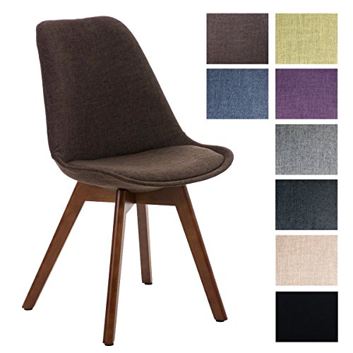 CLP Silla retro BORNEO, tejido con estructura de madera color nogal, m